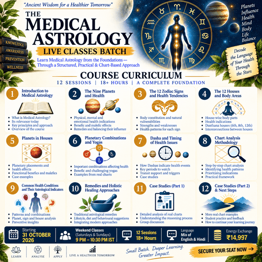 THE MEDICAL ASTROLOGY LIVE CLASSES BATCH